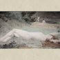 1800sHandcolored Print-THIVET-NUDE Nymphs Laying,Playing Near Water