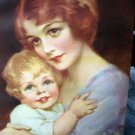 J.KNOWLES HARE Lithograph-DEAR TO HER HEART-Mother Hugging Child