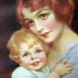 J.KNOWLES HARE Lithograph-DEAR TO HER HEART-Mother Hugging Child