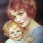 J.KNOWLES HARE Lithograph-DEAR TO HER HEART-Mother Hugging Child