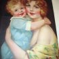 J.KNOWLES HARE Lithograph-MY BOY-Sweet Baby Boy Hugs Mother