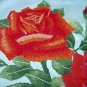 Lovely Vintage Embroidered ROSES Fabric,Pillow Cover,Wall Decor
