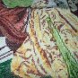 Exquisite Needlepoint VICTORIAN LOVERS-LARGE Handmade Antique