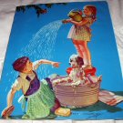 1948 R.JAMES STUART Vintage Print-DOGGONE YOU!Children Bathing Dog