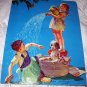 1948 R.JAMES STUART Vintage Print-DOGGONE YOU!Children Bathing Dog