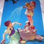 1948 R.JAMES STUART Vintage Print-DOGGONE YOU!Children Bathing Dog