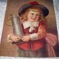 Vintage Print-Blonde Haired Girl Holding Drink Tankard-E.LOUYET