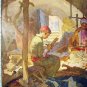 Vibrant Colored Lithograph Print-THE CARPENTER OF NAZARETH
