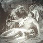 Vintage Lithograph Print-THE GOOD SAMARITAN-Sepia Toned