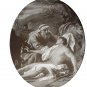 Vintage Lithograph Print-THE GOOD SAMARITAN-Sepia Toned