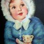 PRECIOUS *BUNNY* IRENE PATTEN Vintage Lithograph Print -Girl with Teddy Bear