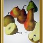 Vintage Print-Botanical Grouping of VIBRANT Colorful PEARS