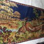 Italian Woven Multicolored LARGE Tapestry Rug-Pair of Pheasant Birds