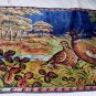 Italian Woven Multicolored LARGE Tapestry Rug-Pair of Pheasant Birds
