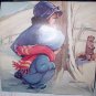 VERNON THOMAS-Vintage Magazine Print-Two Girls Peeking at Woodchuck