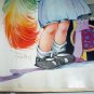 Large C.TWELVETREES Magazine Cover Art Print-Girl Trying on Hat with Feather