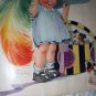 Large C.TWELVETREES Magazine Cover Art Print-Girl Trying on Hat with Feather