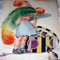 Large C.TWELVETREES Magazine Cover Art Print-Girl Trying on Hat with Feather