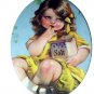 Sweet Little Girl Dressed In Yellow-Vintage Artwork Illustration
