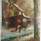 VILLIAGE SMITH-BLACKSMITH-Vintage Lithograph Print VILLIAGE SMITH-BLACKSMITH-Vintage Lithograph Print
