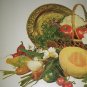 LARGER Unused MEYERCORD DECAL TRANSFER-#X-169-A,Displayed FRUIT & VEGETABLES, Basket, Plate