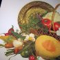 LARGER Unused MEYERCORD DECAL TRANSFER-#X-169-A,Displayed FRUIT & VEGETABLES, Basket, Plate