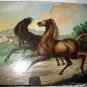Running Horses Antique Chromolithograph Print-Excellent Condition