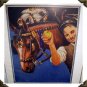 Striking Coloring!WHO WANTS A BITE?Vintage Lithograph Print-Man Feeding Two Horses Apples