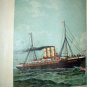 Antique Print-FURST BISMARCK-Sailing Vessel Out To Sea