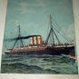 Antique Print-FURST BISMARCK-Sailing Vessel Out To Sea