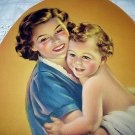 RARE-HOWARD CONNOLLY Lithograph Print-Loving Mother Holding Child
