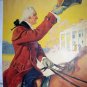 Colorful Illustration-George Washington Riding Horse Waves,Mount Vernon