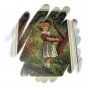 Late 1800s Antique Chromolithograph-Sweet Girl Picking Apples