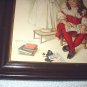 1903 MAUD HUMPHREY-LITTLE SISTERS PLAYING SCHOOL-ANTIQUE WALNUT FRAME