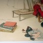 1903 MAUD HUMPHREY-LITTLE SISTERS PLAYING SCHOOL-ANTIQUE WALNUT FRAME
