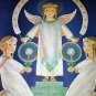 Christmas Angels Rejoicing Vintage Magazine Artwork Illustration