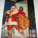 Santa Claus Visiting Leaving Toys Vintage Magazine Artwork Illustration