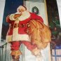 Santa Claus Visiting Leaving Toys Vintage Magazine Artwork Illustration