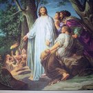 Jesus In Gethsemane Vintage Lithograph Print Vibrant