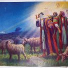 3 Wise Shepherd Men Seeing Star in the Sky Vintage Lithograph Print-Artist: George A. King