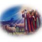 3 Wise Shepherd Men Seeing Star in the Sky Vintage Lithograph Print-Artist: George A. King