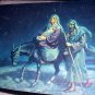 1941 The Flight Into Egypt Vintage Lithograph Print-Mary, Joseph, and Baby Jesus On Burro