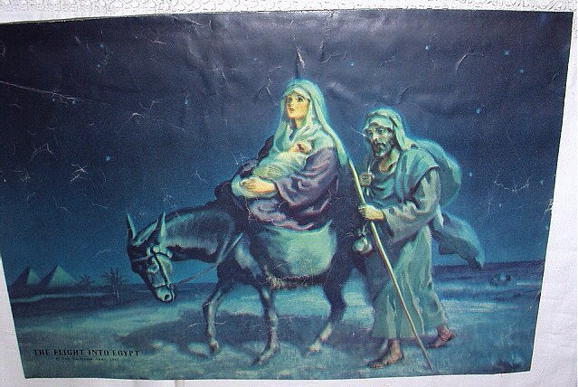 1941 The Flight Into Egypt Vintage Lithograph Print-Mary, Joseph, and ...