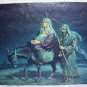 1941 The Flight Into Egypt Vintage Lithograph Print-Mary, Joseph, and Baby Jesus On Burro