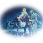 1941 The Flight Into Egypt Vintage Lithograph Print-Mary, Joseph, and Baby Jesus On Burro