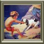 Vintage Magazine Artwork-Hy Hintermeister-Reluctant Dog Near Water