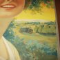 1919 Pastel DeLavel Chromolithograph Smiling Lady farm Tractor Hay Delaval Print