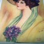 REYNOLDS-Signed Unused Postcard-Helen-Lady with Violets