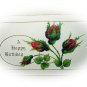 Lovely UNUSED Antique Postcard-Bud Roses A Happy Birthday