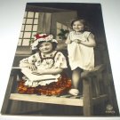 1910 Used Postcard-Two Sweet Little Girls Smiling-Real Photo